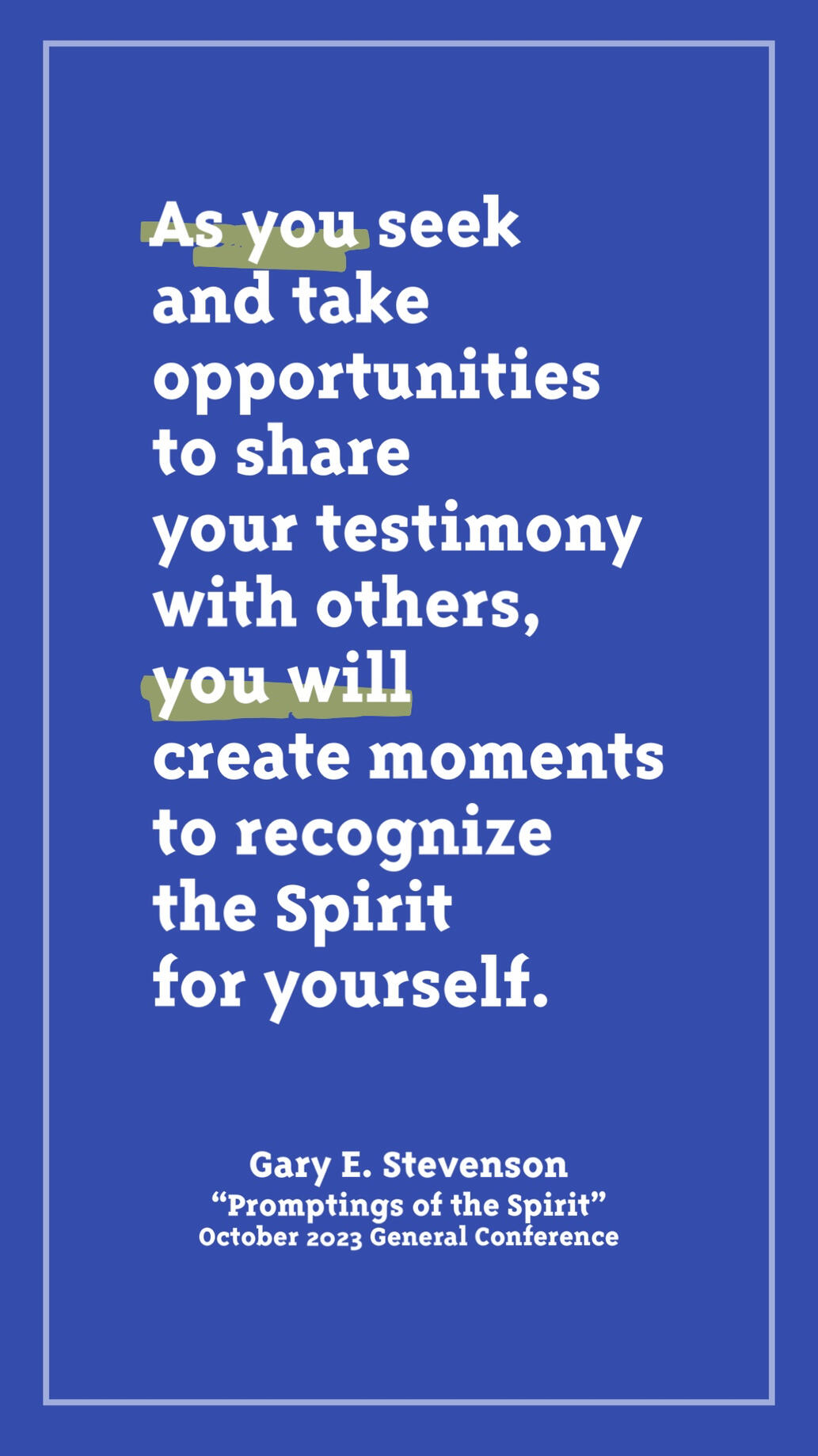 Promptings of the Spirit