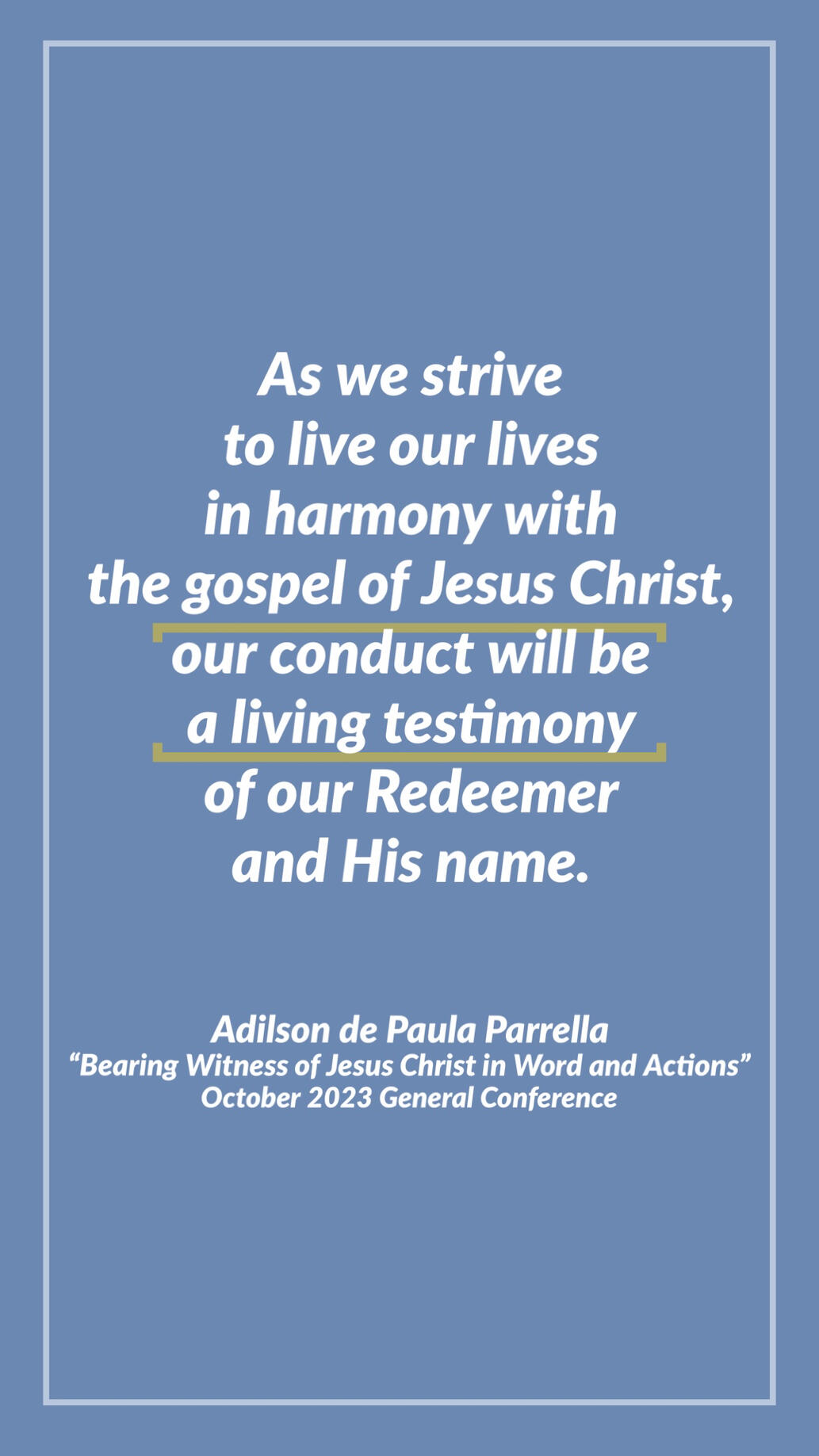 Bearing Witness of Jesus Christ in Words and Actions